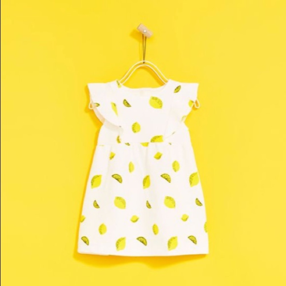Zara lemon dress. 2-3 y